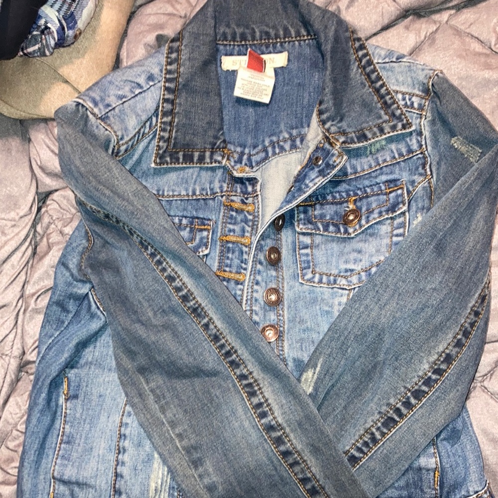 Polyester denim jacket
